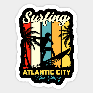 Surfing | Atlantic City, New Jersey Sticker